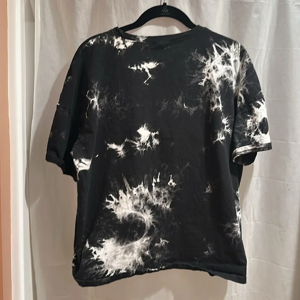 Shein women’s black graphic short sleeved motorcycle T-shirt Size XL